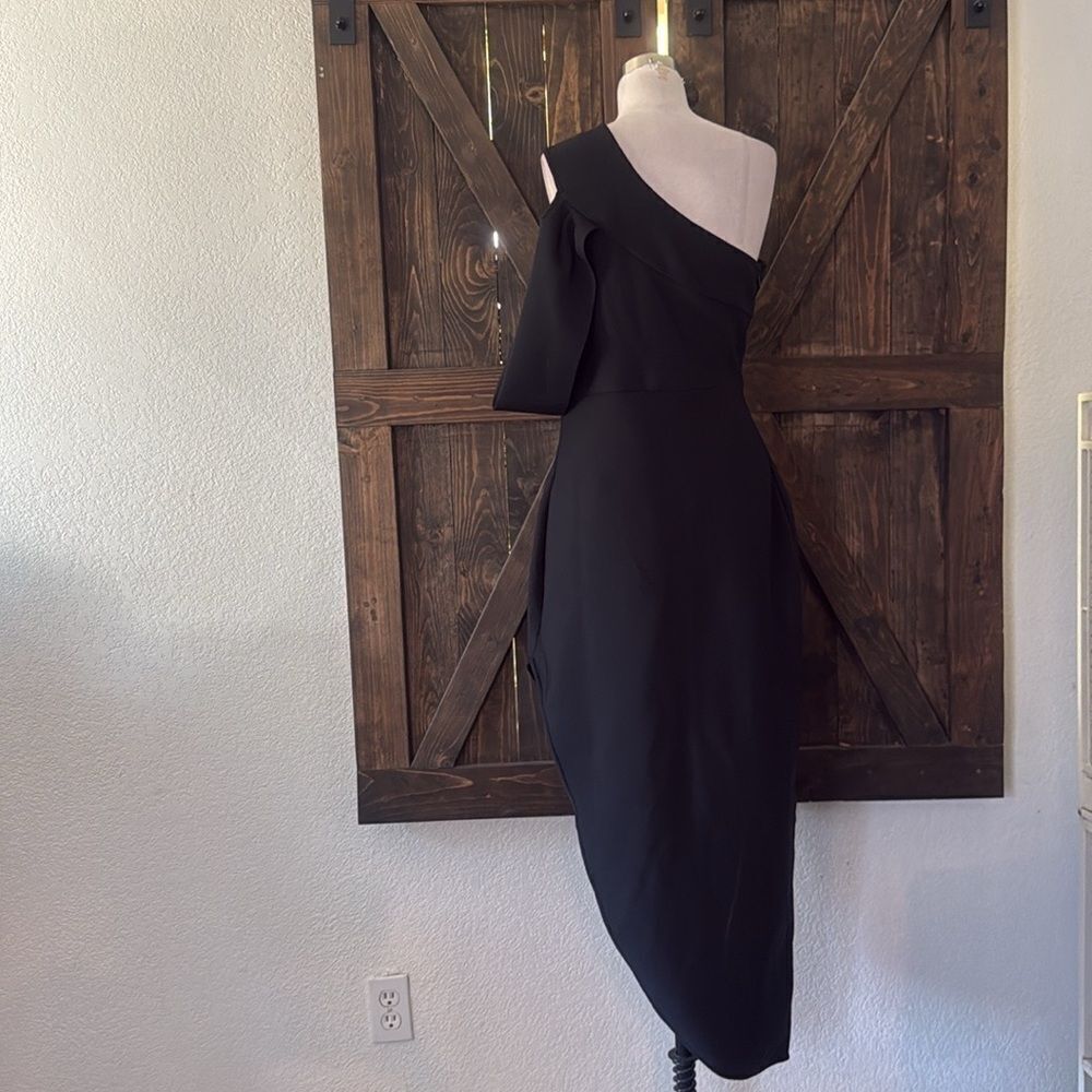 One Shoulder Side Split Asymmetrical Bodycon Midi… - image 7